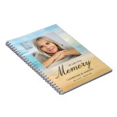 Carnet Thème de plage Memorial Funeral Photo Guest (Côté Droit)