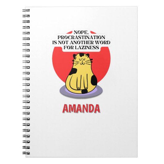 Carnet Thème de procrastination Chat's Meme (Devant)