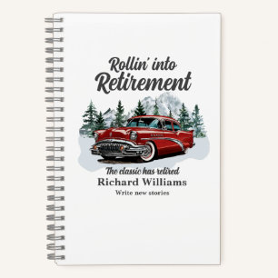 Carnet Thème de voyage de retraite voiture rétro classiqu