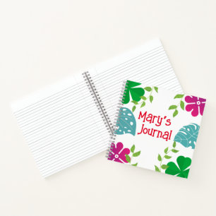 Carnet Thème des feuilles forestiers personnalisés