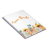 Carnet Thème Mariage de automne du cadeau Bridesmaid (Côté Droit)