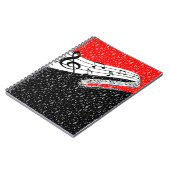 Carnet Thème musical rouge et noir (Côté gauche)
