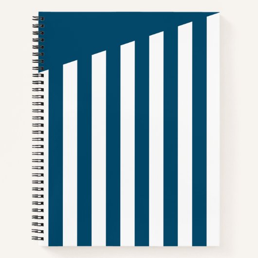 Carnet Thème nautique Bleu et Blancs (Devant)