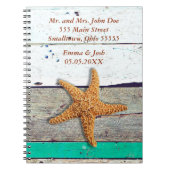 Carnet Thème Plage Starfish Mariage Rustique (Devant)