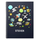 Carnet Thème spatial cool - Astronauts & Rocket Ships (Devant)