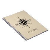 Carnet Thème Vintage voyage Explorer la boussole (Côté Droit)