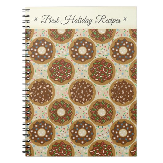 Carnet Thèmes de beignets Meilleures recettes de vacances (Devant)