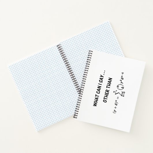 Carnet Théorème Binomial Humour mathématique Que puis-je (Intérieur)
