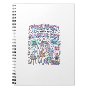 Carnet Thérapeute Licorne avec un Cadeau Magique sur le C