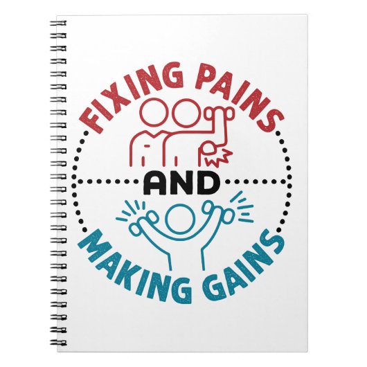 Carnet Thérapeute physique réparant les douleurs et les g (Devant)