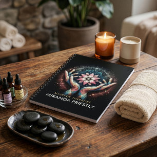 Carnet Thérapie de Massage Mains de Guérison Énergie Spa