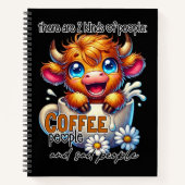 Carnet There Are 2 Kinds of People Coffee People and Sad (Devant)