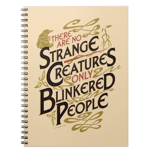 Carnet There Are No Strange Creatures (Devant)