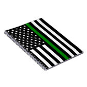 Carnet Thin Green Line Military & Veterans American Flag (Côté Droit)