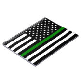 Carnet Thin Green Line Military & Veterans American Flag (Côté gauche)