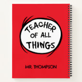 Carnet Thing One Thing Two - Professeur de toutes choses (Dos)