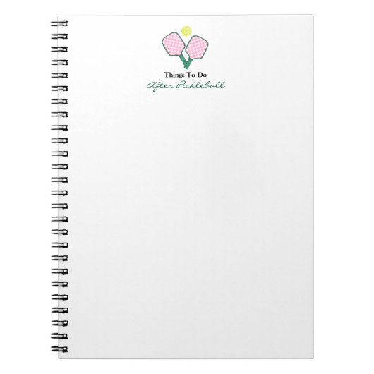 Carnet Things To Do After Pickleball (Devant)