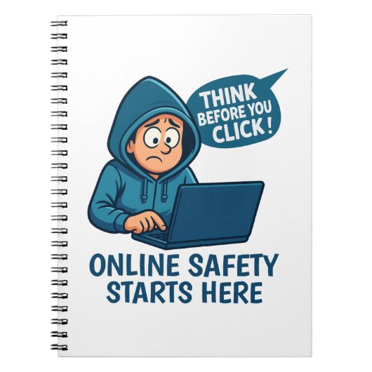 Carnet Think Before You Click - Online Safety Awareness (Devant)