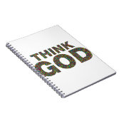 Carnet Think God Dieu Cadeau idée de cadeau (Côté Droit)