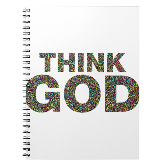 Carnet Think God Dieu Cadeau idée de cadeau (Devant)