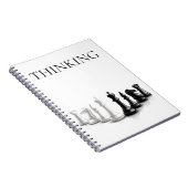 Carnet Thinking Quote Black Text Chess Pieces Notebook (Côté Droit)