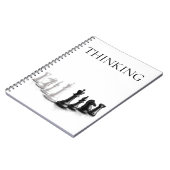 Carnet Thinking Quote Black Text Chess Pieces Notebook (Côté gauche)