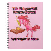 Carnet This Unicorn Will Fiercely Defend Your Right (Devant)