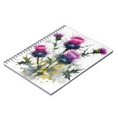 Carnet Thistle - Watercolor flowers (Côté gauche)