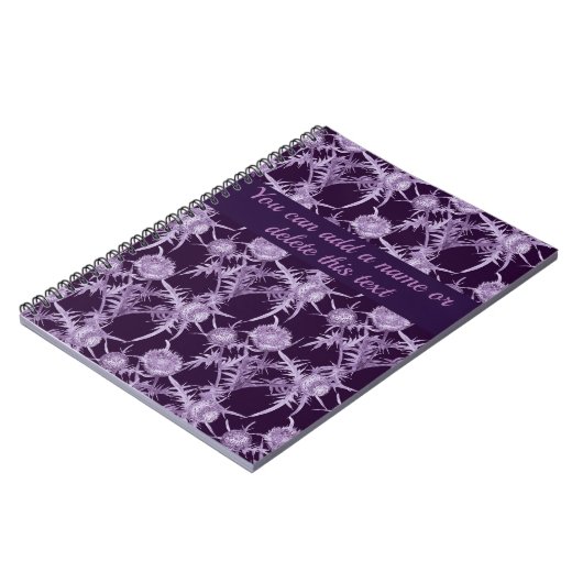 Carnet THISTTLE violet motif (Côté gauche)