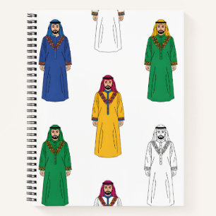 Carnet Thobe traditionnel saoudien pour hommes