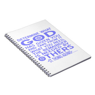 Carnet Thomas d'Aquin Dieu Donné Bleu Clair