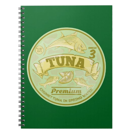 Carnet Thon peut pop art en étain poisson (Devant)