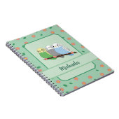Carnet Three Cute Budgies Floral Cherry Spiral Notebook (Côté Droit)