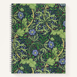 Carnet Thyme cobalt d'algue - William Morris