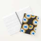 Carnet Tibet moderne motif abstrait en bleu noir (Intérieur)