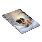 Carnet Tibetan Spaniel Qu'il neige Noël (Côté Droit)