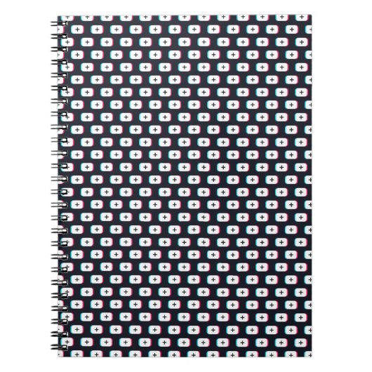 Carnet TicTok app button. Pattern design (Devant)