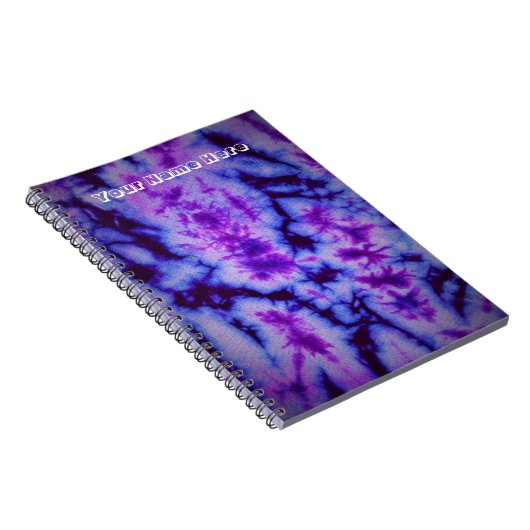 Carnet Tie teinture teintes de pourpre et bleu (Côté Droit)