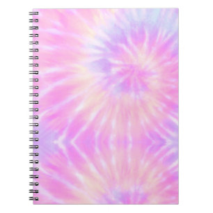 Carnet Tiedye Pastel Rainbow Spirale Hippie Tie Dye