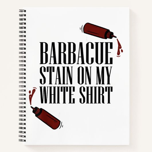 Carnet Tige barbecue sur mon blanc (Devant)