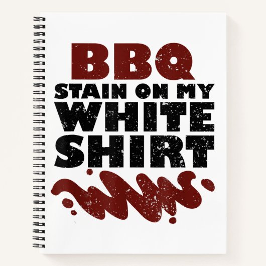 Carnet Tige barbecue sur mon blanc (Devant)