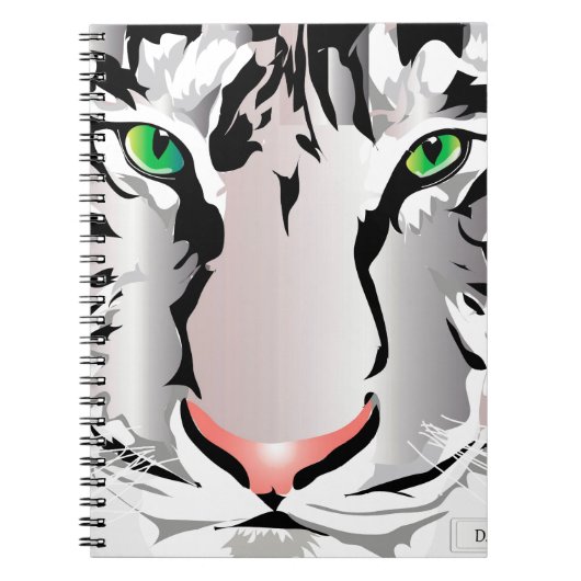 CARNET TIGER-BLANC/GRIS (Devant)