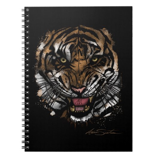 Carnet Tiger face (conception de signature) (Devant)