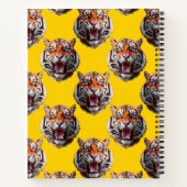 Carnet Tiger Head Pattern Design Yellow  (Dos)
