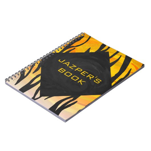 Carnet Tiger noir et orange (Côté gauche)