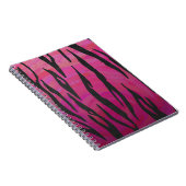 Carnet Tiger rose chaud et noir (Côté Droit)