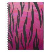Carnet Tiger rose chaud et noir (Devant)