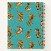 Carnet Tiger sur Motif Turquoise (Dos)