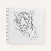 Carnet Tiger's Head Line Art (Devant)