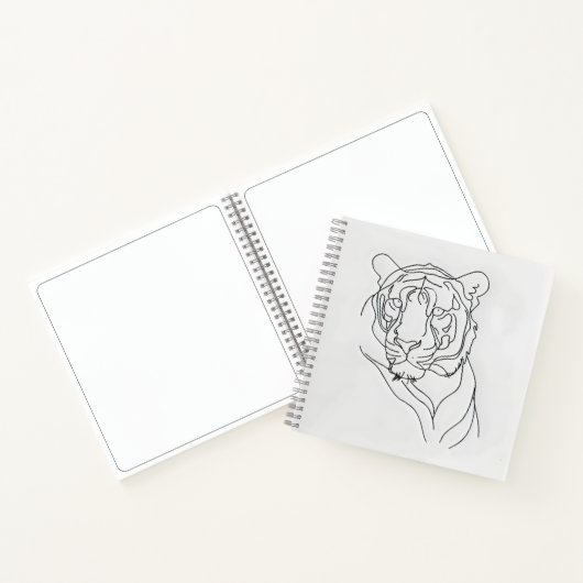 Carnet Tiger's Head Line Art (Intérieur)